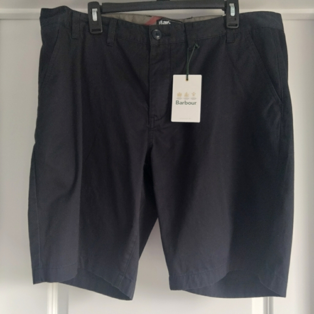 NWT 40 Barbour 10" Men's Regular Fit City Navy Neus Chino Khaki Shorts NEW - Picture 11 of 12